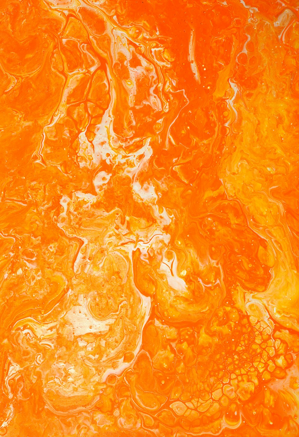 orange and white abstract painting