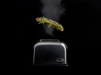 black and silver bread toaster