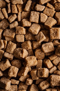 brown and black stone fragments