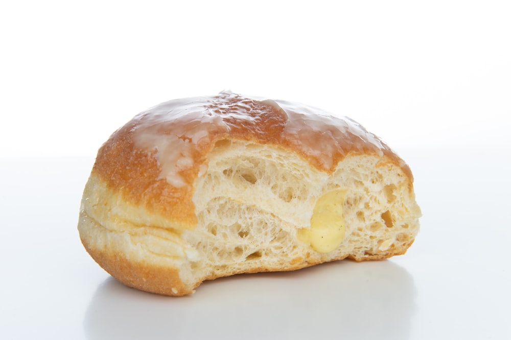 bread on white ceramic plate