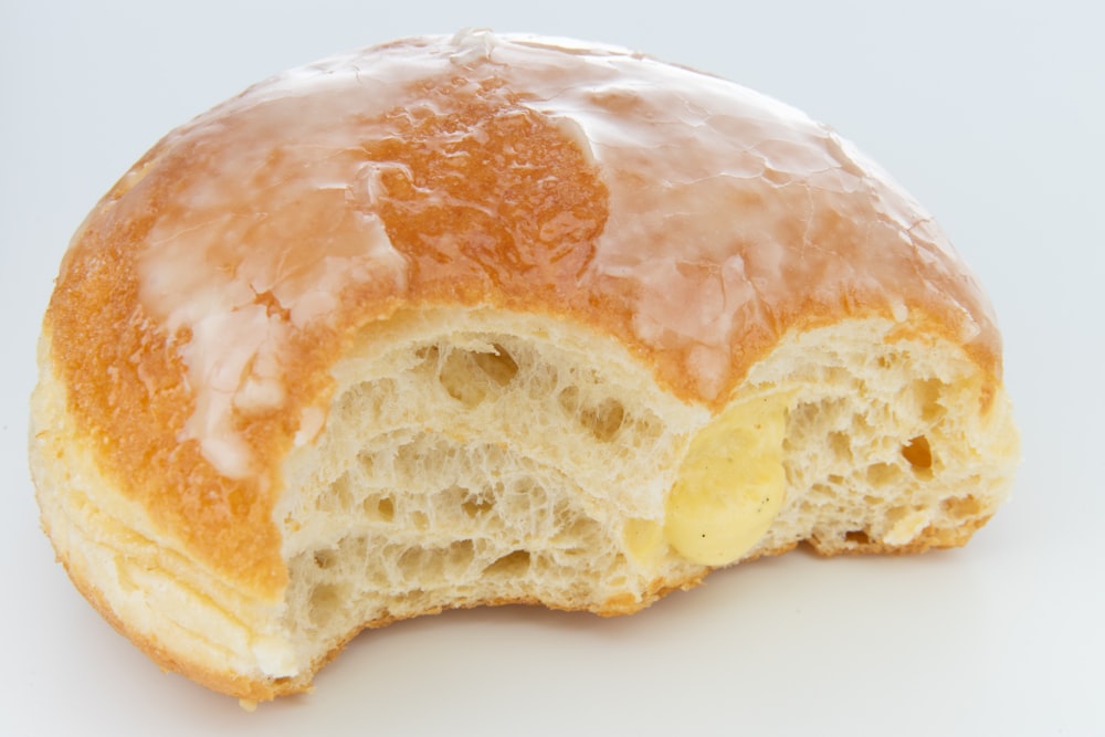 bread on white ceramic plate