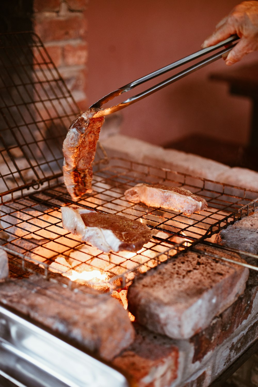 brown and gray metal grill