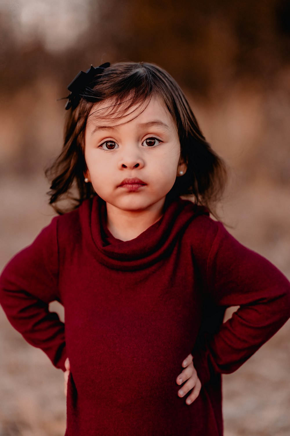 girl in red long sleeve shirt