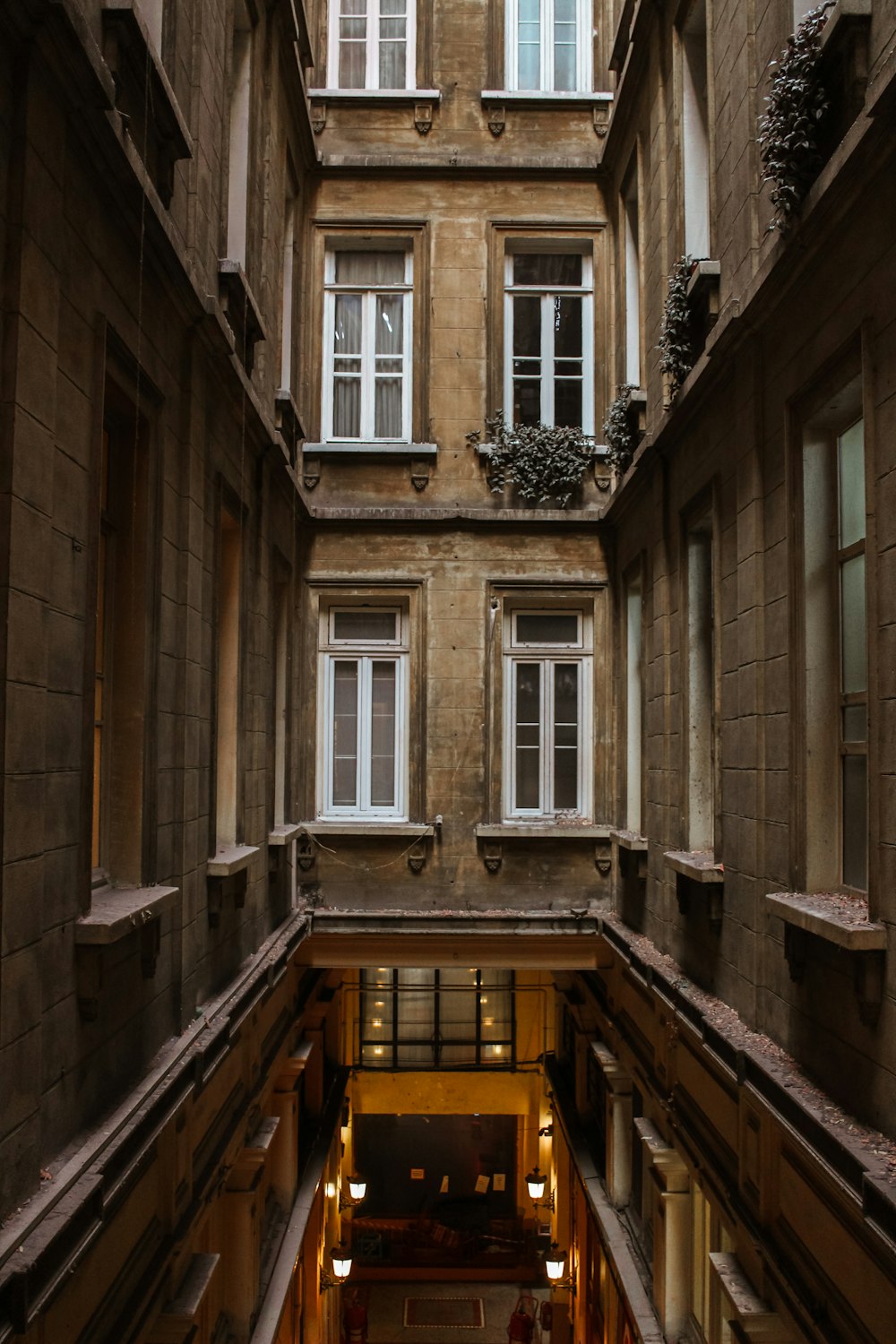 brown wooden staircase with white wooden window frame