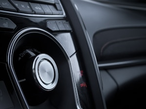 black and silver car stereo