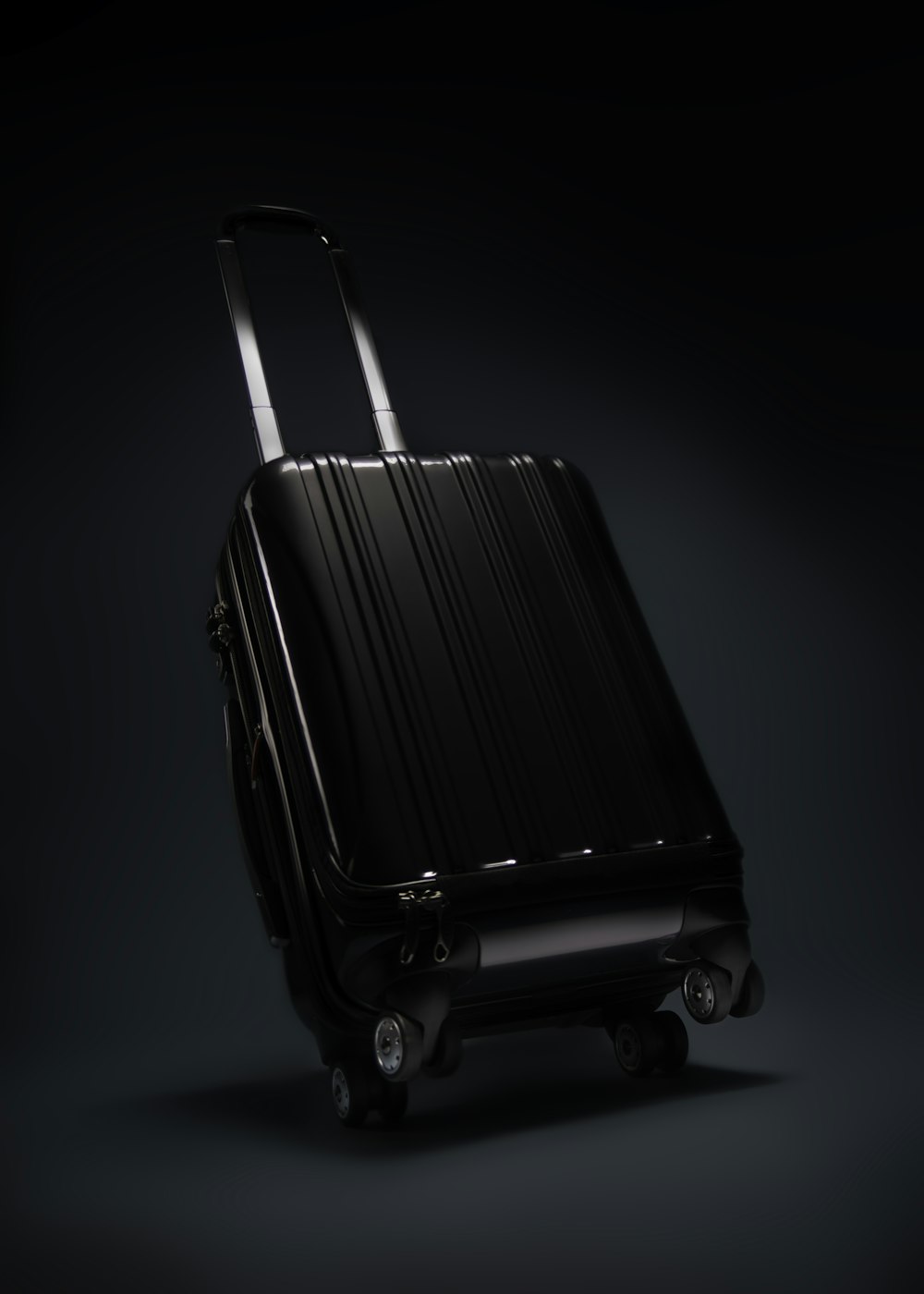 black and gray luggage bag