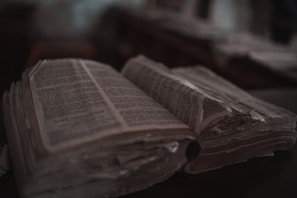 Open antique book showing delicate yellowed pages and classic typography
