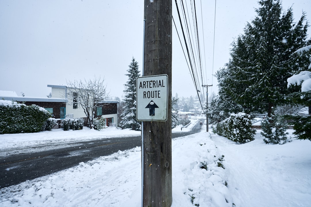 white and black street sign