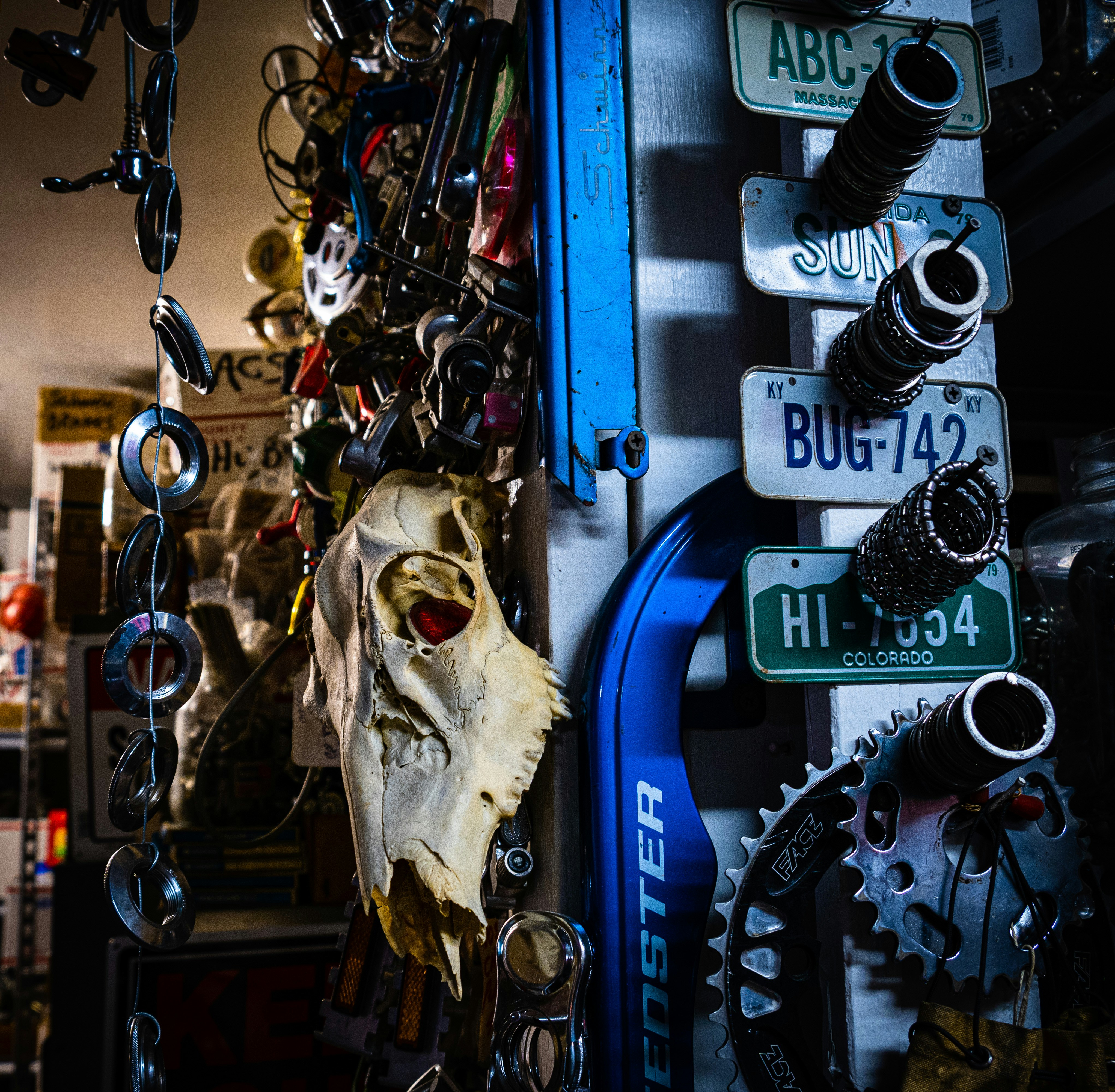 gold and silver dog keychain