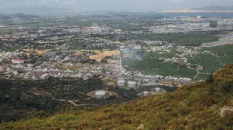 A panoramic view of sprawling industrial plots and land parcels under development in Maharashtra, showcasing strategic locations.