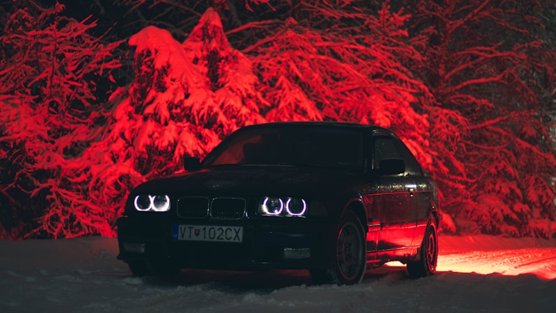 BMW M3 in snowy luxury scene