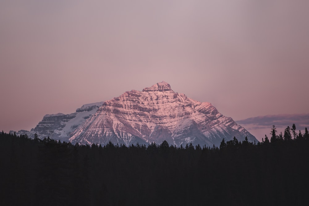 Schneebedeckter Berg tagsüber