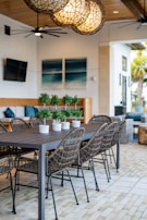 black metal table and chairs set