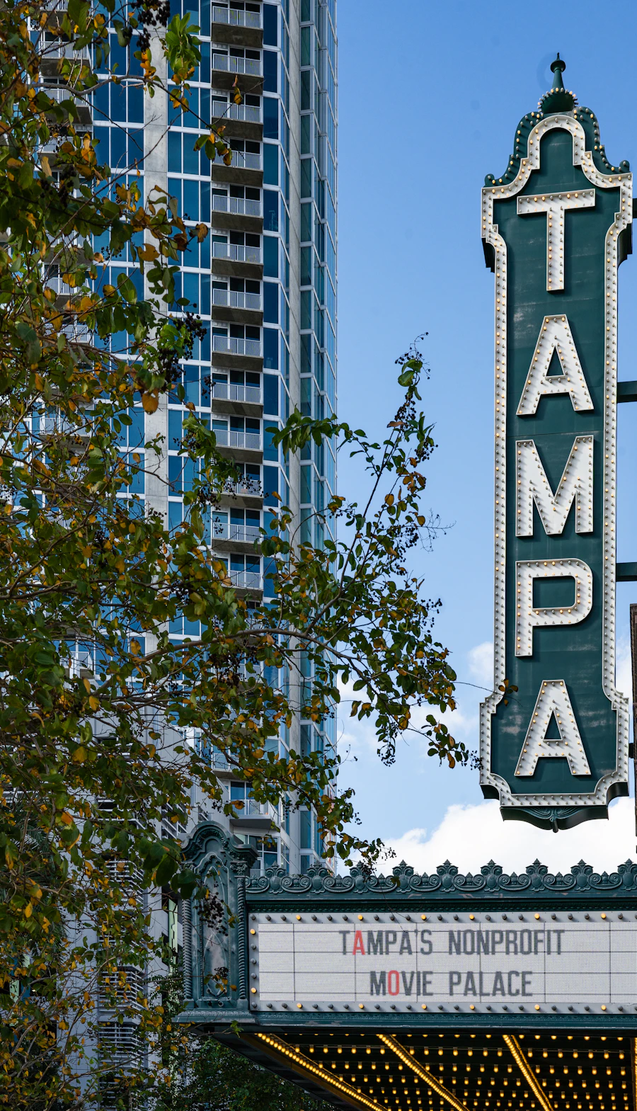 The Tampa Theatre sign