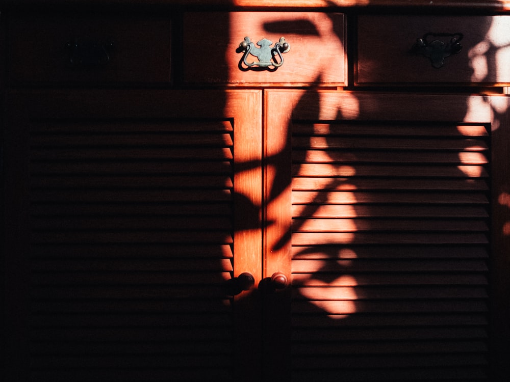 black metal door with white light