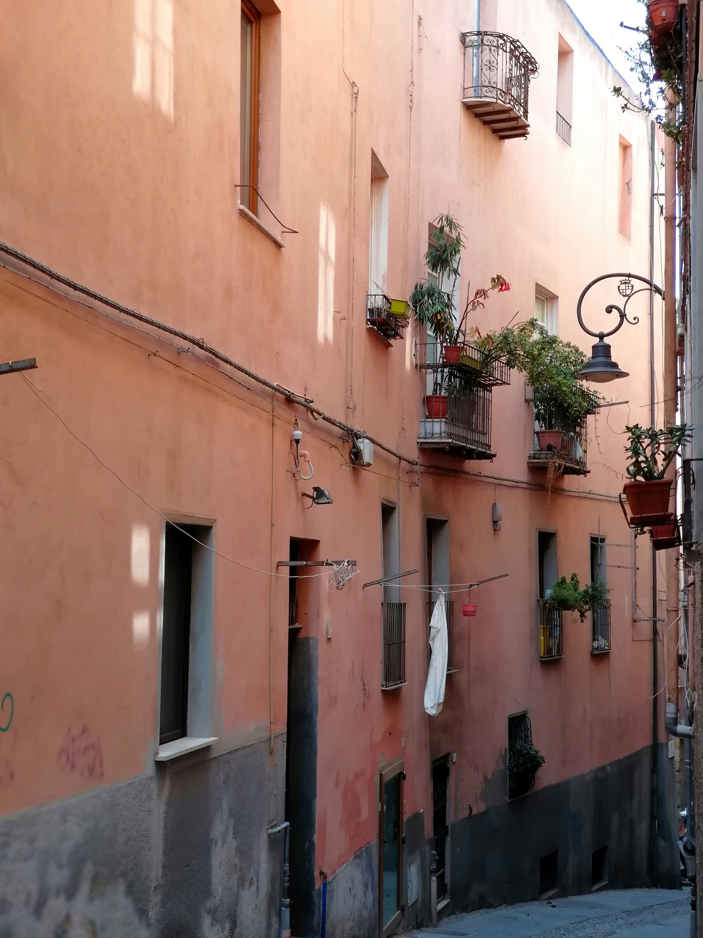 edificio in cemento marrone e bianco durante il giorno