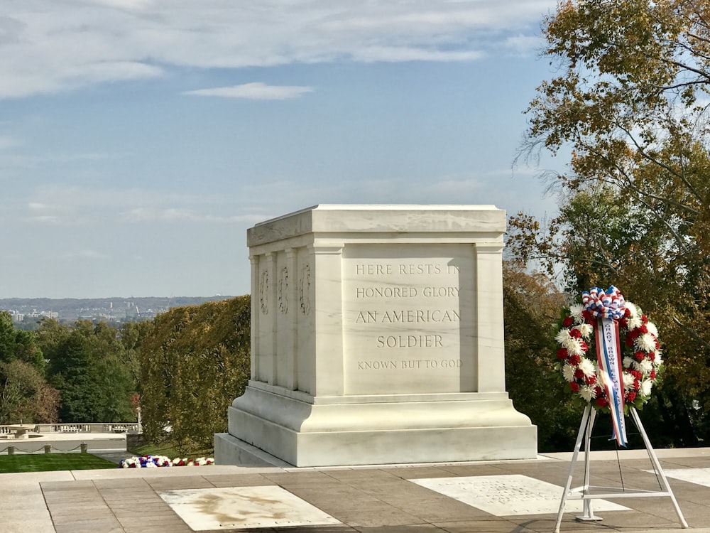 gray concrete tomb under blue sky during daytime