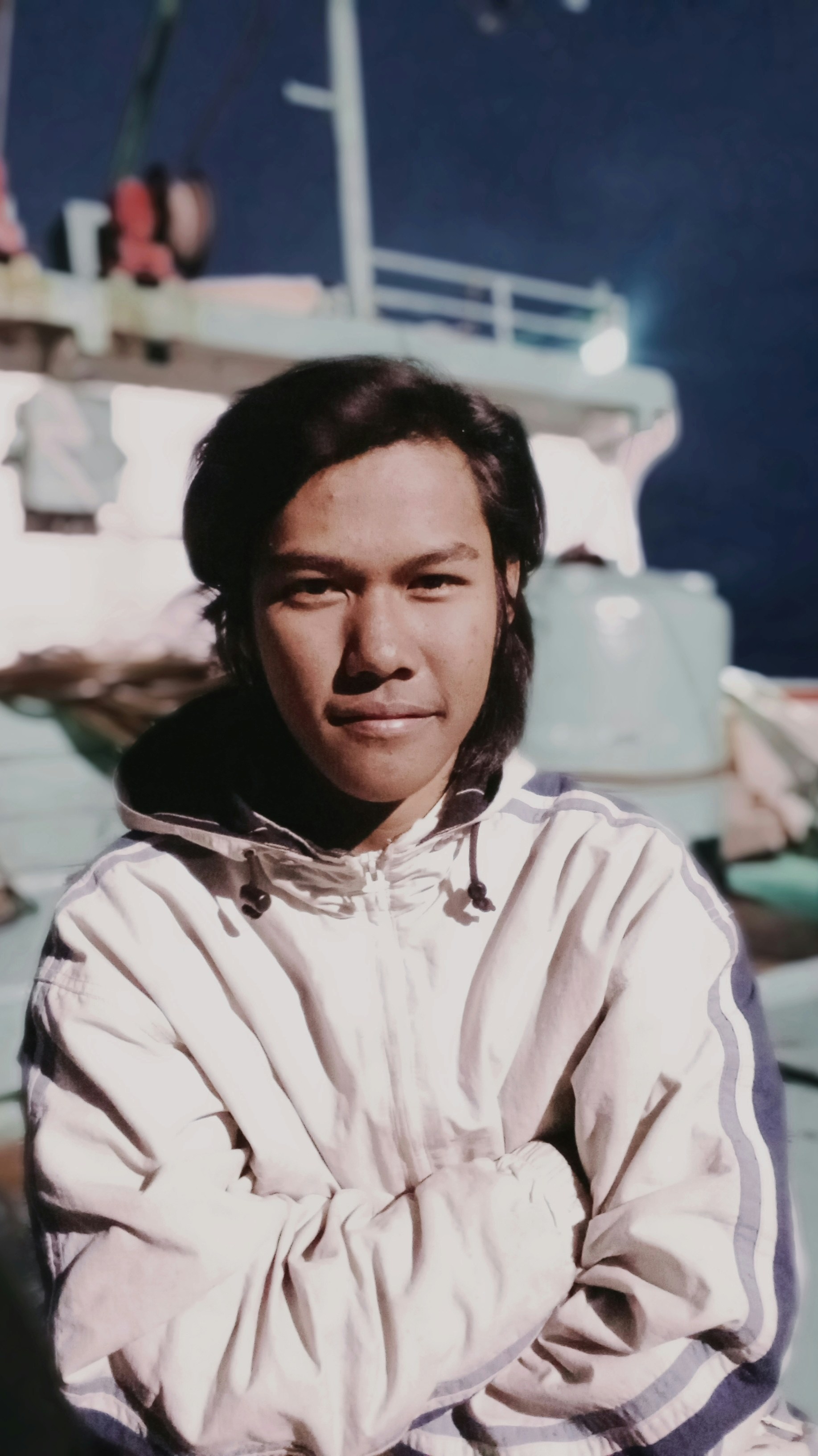 woman in white zip up jacket