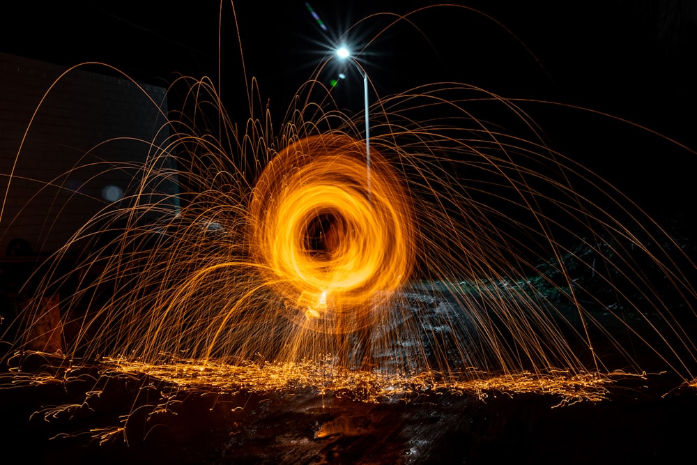 time lapse photography of fire