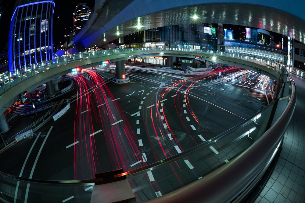 cars on road during night time