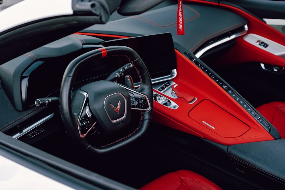red and black honda steering wheel