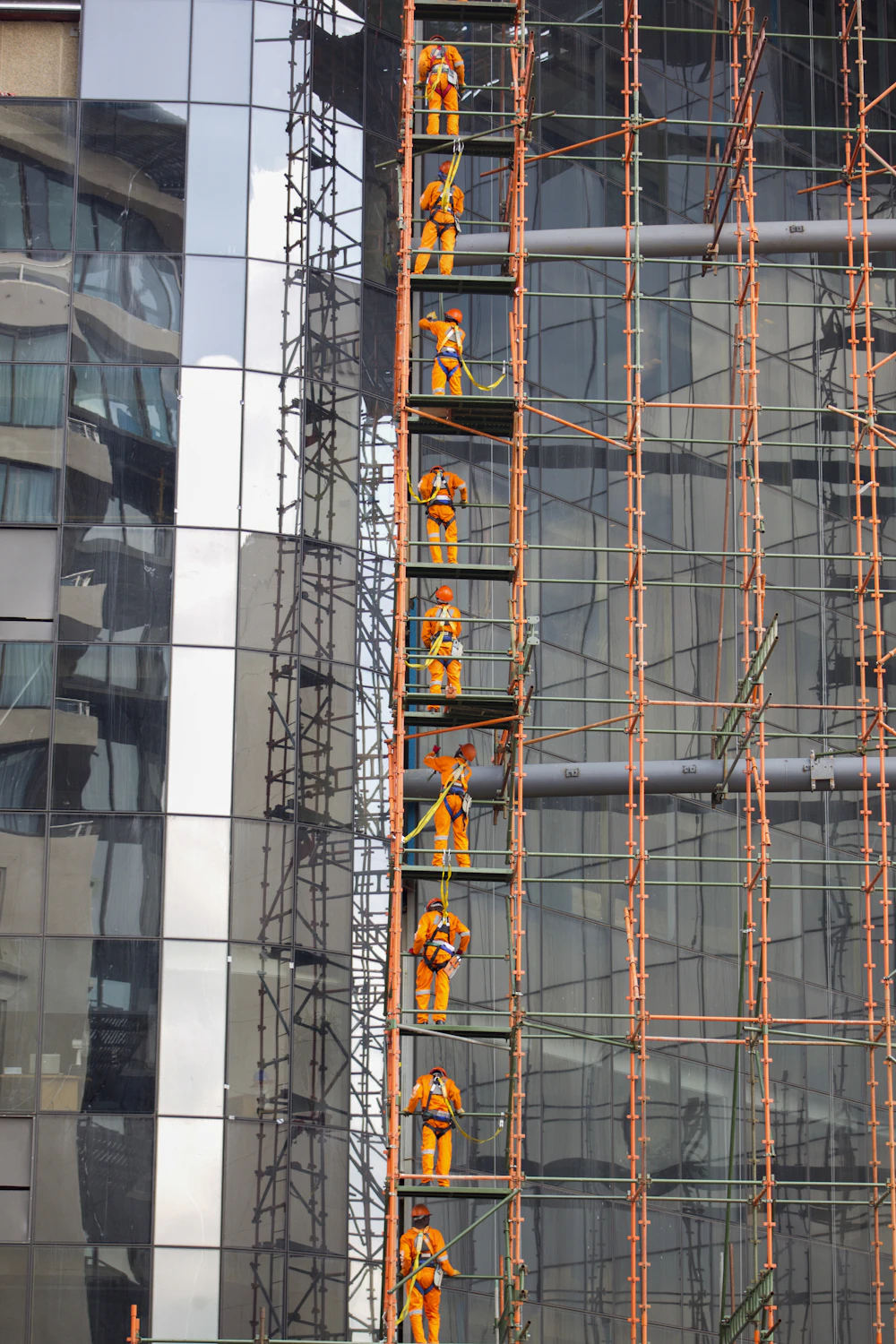 Showroom ACP cladding and spider glass, representative image