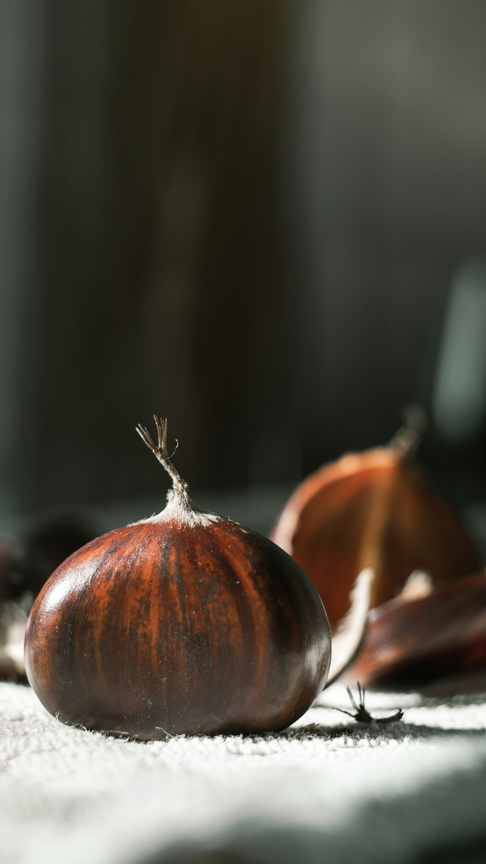 red round fruit on brown wooden table