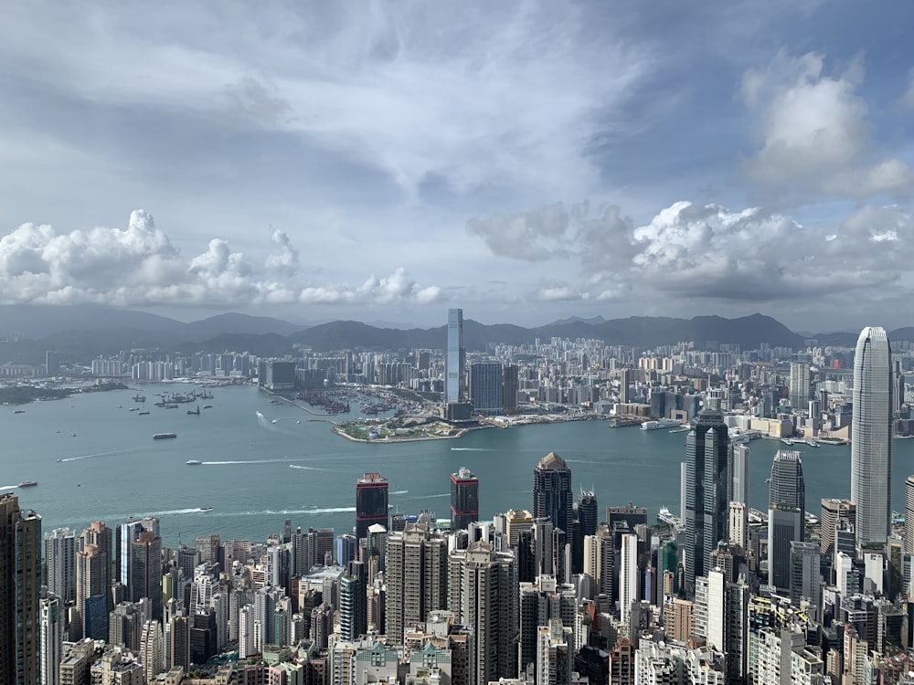 city skyline under white clouds and blue sky during daytime