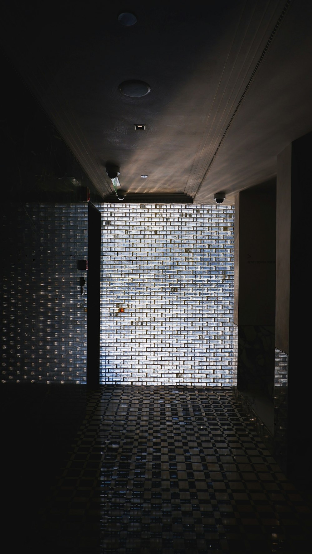 white and black floor tiles