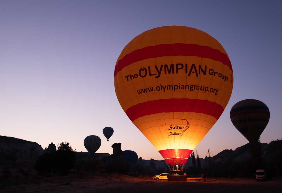 red and yellow hot air balloon