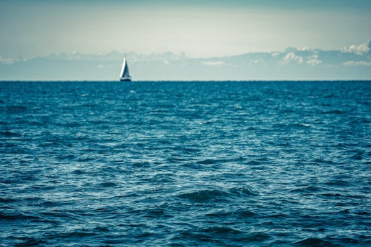 sailboat on sea under blue sky during daytime in Izola Slovenia