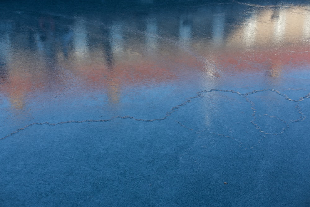 body of water during sunset