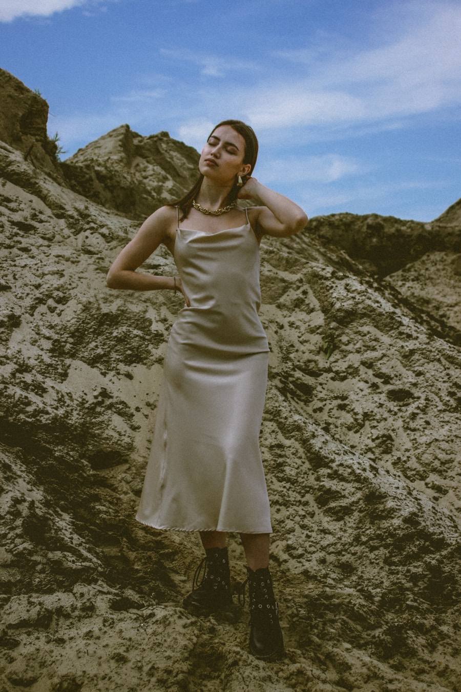 The Halsey Slip — bias-cut silk dress in ivory
