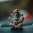gold baby figurine on black textile