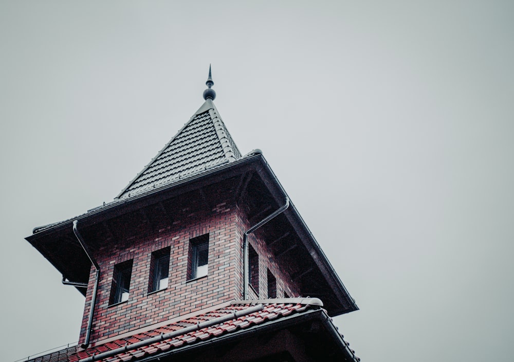 red brick building under white sky