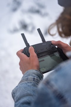 A powerful remote control device in action outdoors.