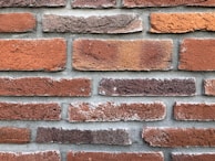 Detailed view of brickwork in a residential construction.