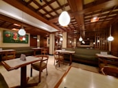 A cozy restaurant interior reflecting MM Group's hospitality ventures.