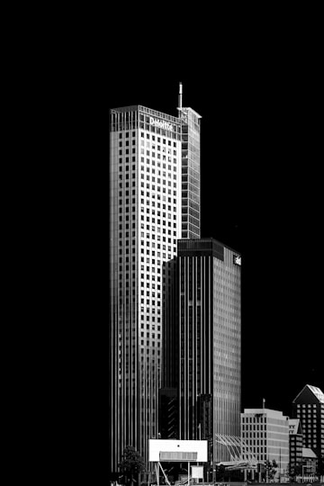 white and black high rise building