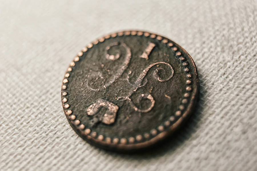 An authenticated ancient coin for a desk