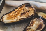 black and brown vegetable dish