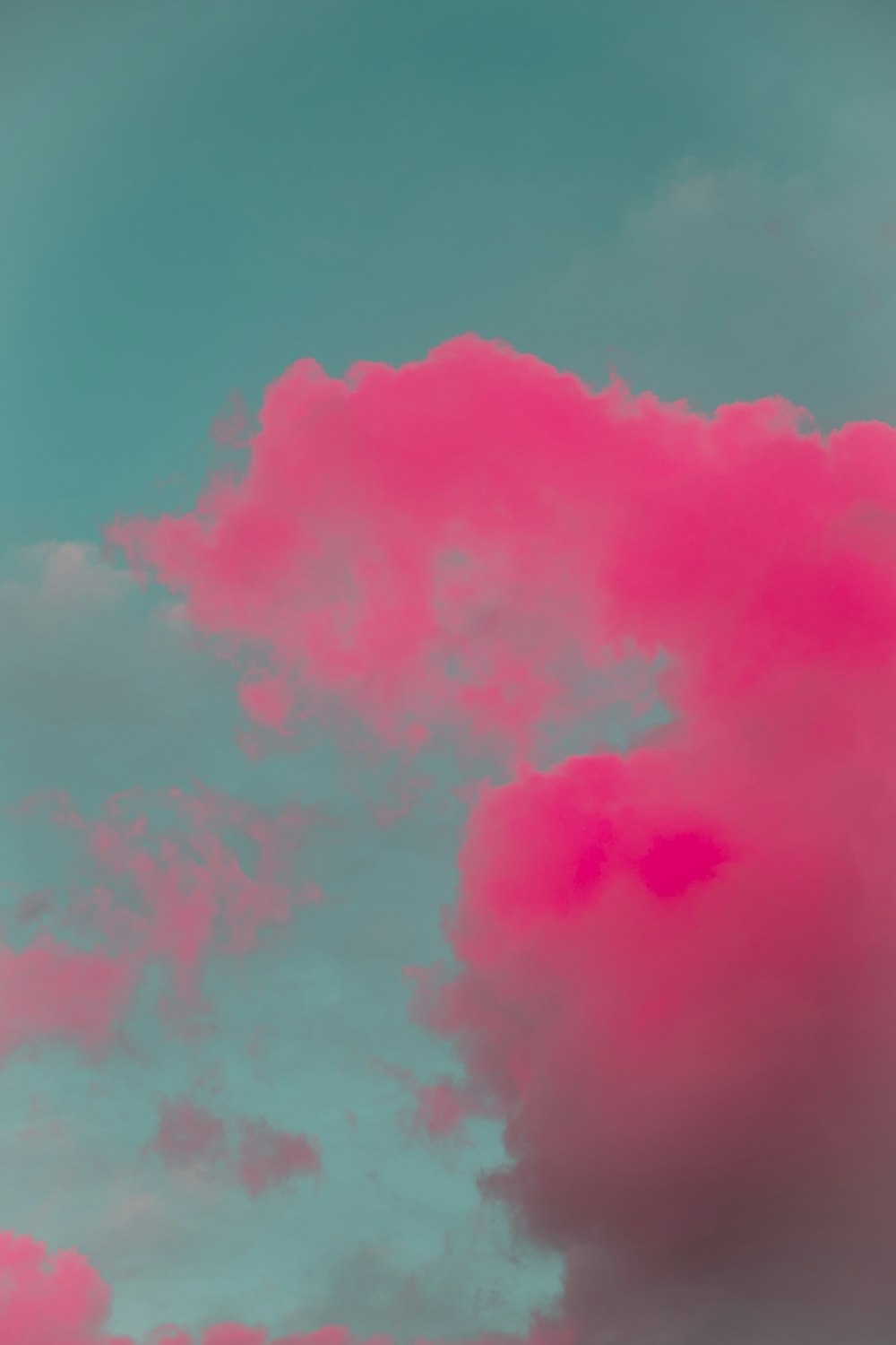 pink and blue cloudy sky