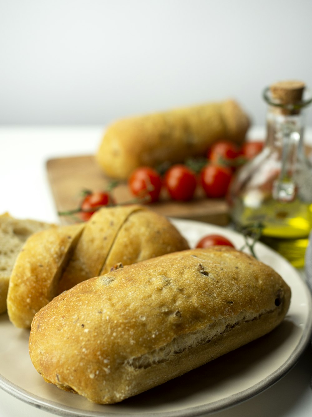 brown bread on white ceramic plate