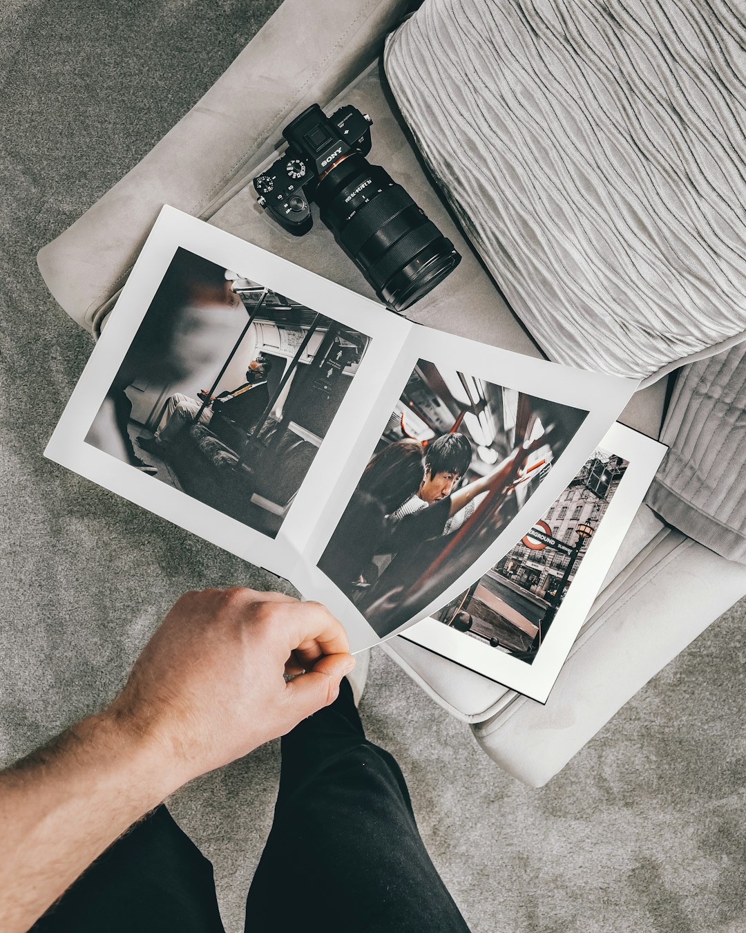 person holding black dslr camera