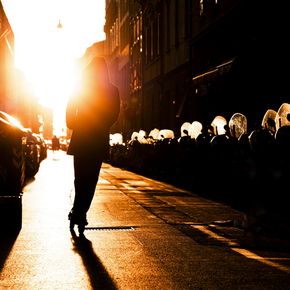 people walking on street during night time