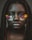 A person with long hair adorned with small, colorful flowers is gazing directly at the viewer. Patches with the words 'TAKE CARE' and 'OF YOURSELF' are placed under their eyes, emphasizing a message of self-care.
