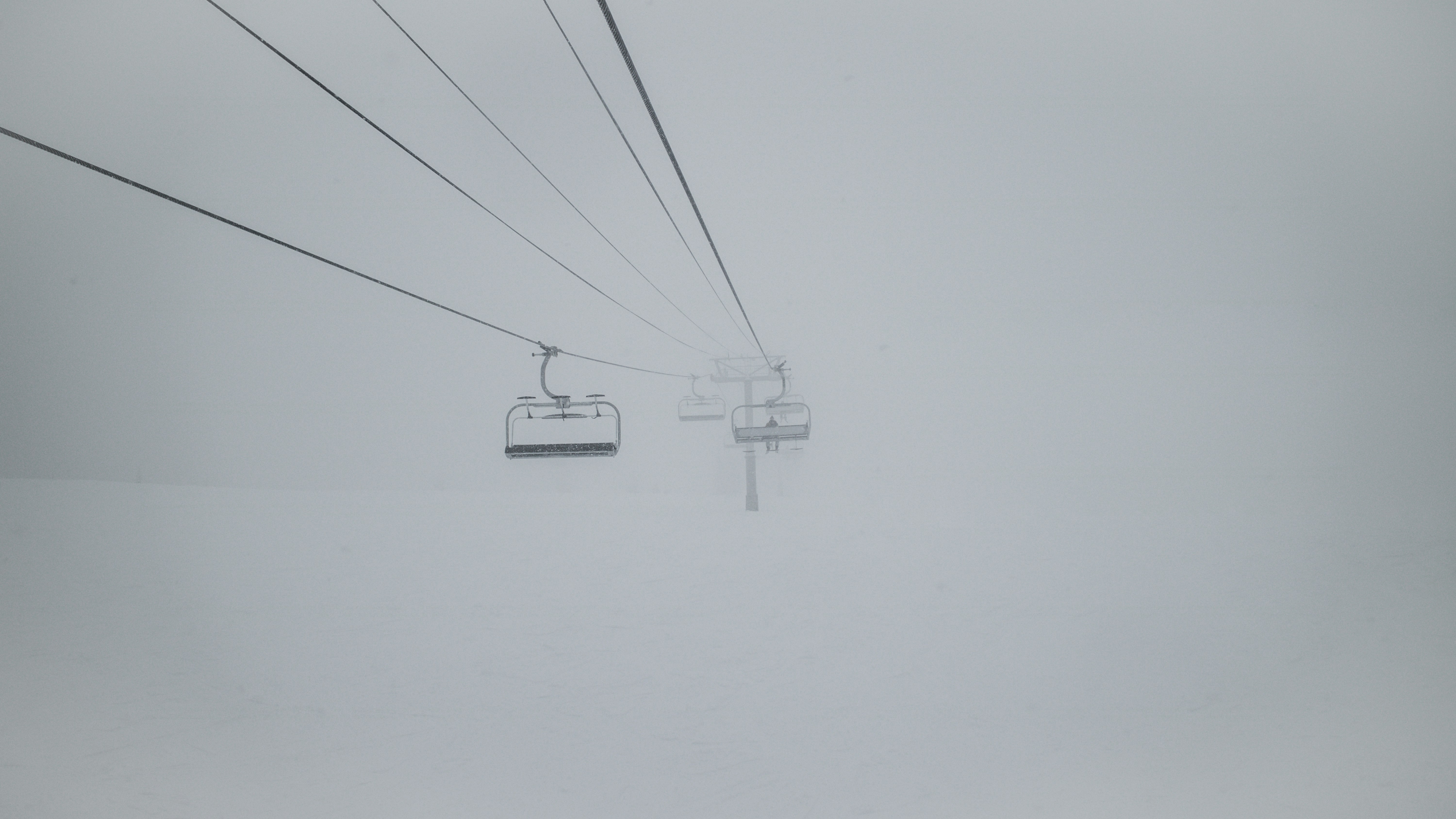 Chairlift in Snowstorm
