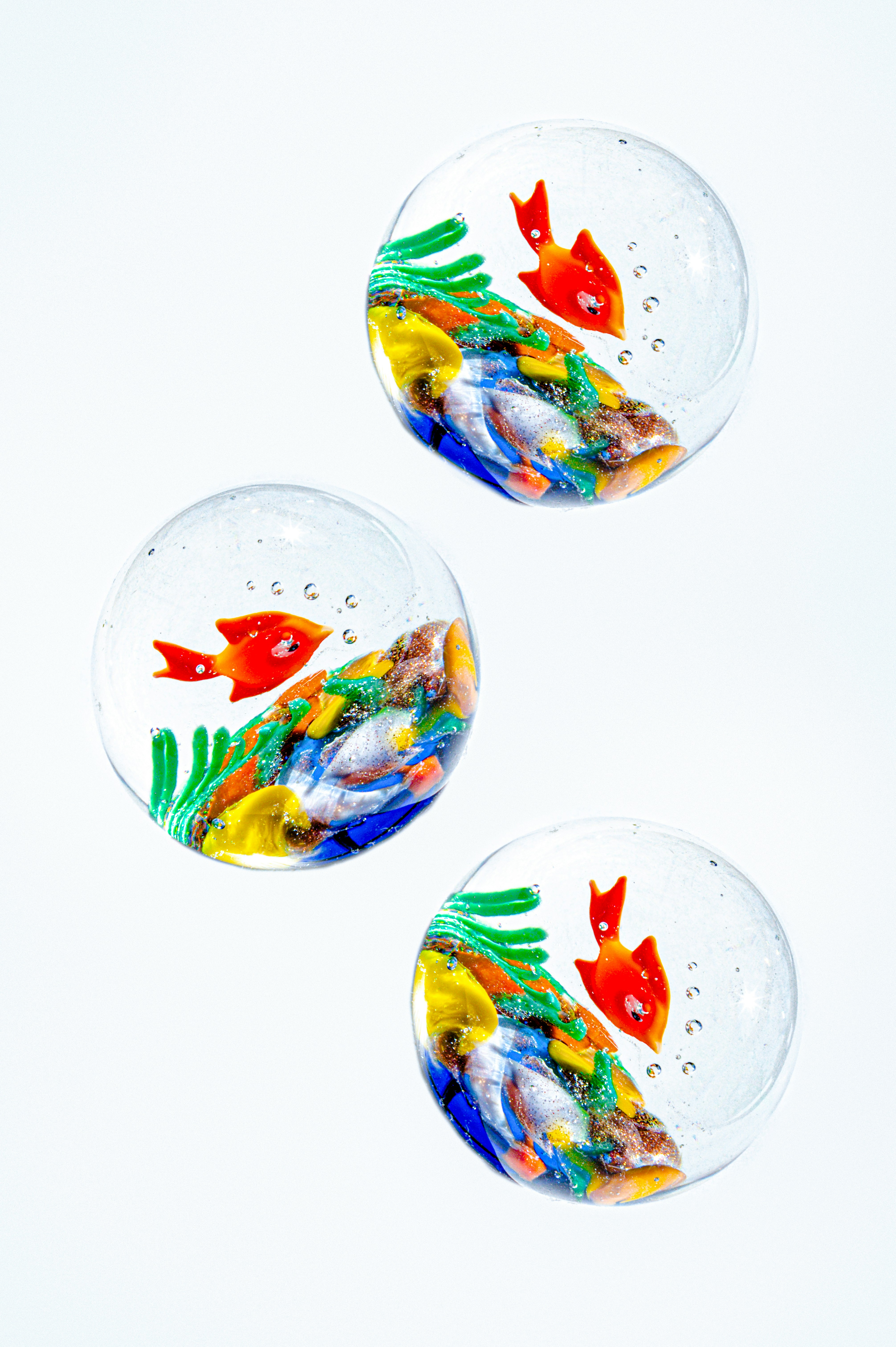 white blue green and red floral ceramic plate