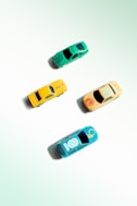 3 cars on white background