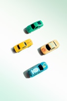 3 cars on white background